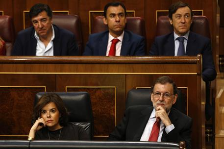 12/07/2017. Rajoy asiste a la sesión de control al Gobierno en el Congreso. El presidente del Gobierno, Mariano Rajoy, durante la sesión de ...