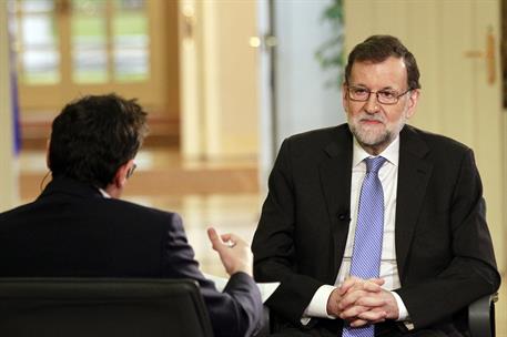 13/02/2017. Rajoy es entrevistado en "Los Desayunos de TVE". El presidente del Gobierno, Mariano Rajoy, es entrevistado por el periodista Se...