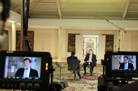 13/02/2017. Rajoy es entrevistado en "Los Desayunos de TVE". El presidente del Gobierno, Mariano Rajoy, es entrevistado por el periodista Se...