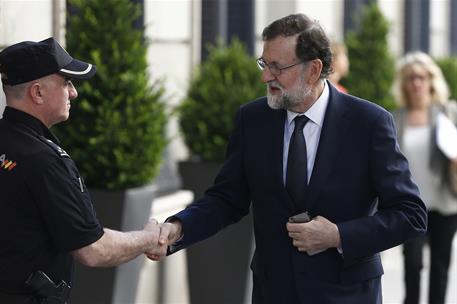 13/06/2017. Rajoy asiste en el Congreso al debate de la moción de censura. El presidente del Gobierno, Mariano Rajoy, a su llegada al Congre...