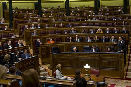 15/02/2017. Rajoy asiste a la sesión de control al Gobierno en el Congreso. El presidente del Gobierno, Mariano Rajoy, durante su intervenci...