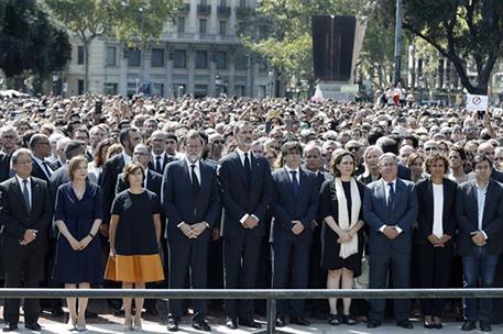 18/08/2017. Minuto de silencio en Barcelona. Minuto de silencio por los atentados en Cataluña