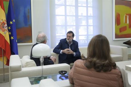 18/11/2017. Rajoy recibe al alcalde metropolitano de Caracas, Antonio Ledezma. El presidente del Gobierno, Mariano Rajoy, durante su encuent...