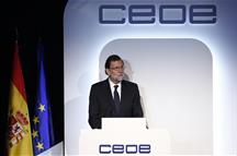 Rajoy interviene en la clausiura de la Asamblea General de la CEOE (Foto: Pool Moncloa)