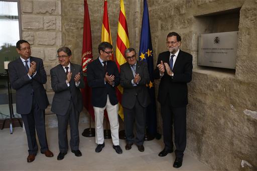 Mariano Rajoy, Álvaro Nadal y autoridades catalanas