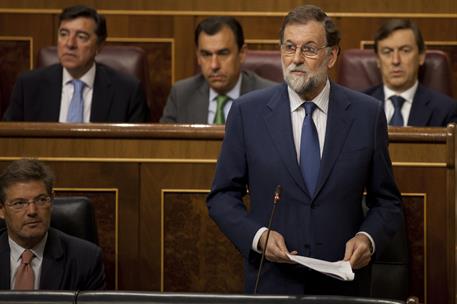 20/09/2017. Rajoy asiste a la sesión de control al Gobierno en el Congreso. El presidente del Gobierno, Mariano Rajoy, durante la sesión de ...