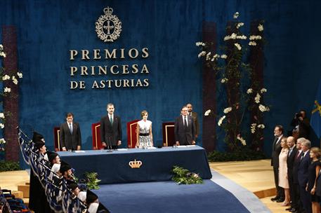 20/10/2017. Rajoy asiste a la entrega de los Premios Princesa de Asturias. Los Reyes presiden la ceremonia de entrega de los Premios Princes...