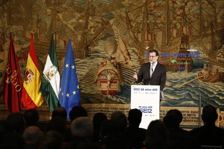 21/04/2017. Rajoy clausura la Jornada "SER 25 años de AVE". El presidente del Gobierno, Mariano Rajoy, durante su intervención en la clausur...