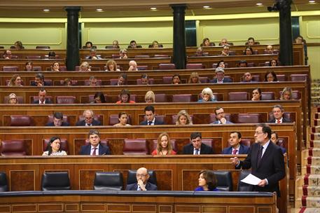 21/06/2017. Rajoy asiste a la sesión de control al Gobierno en el Congreso. El presidente del Gobierno, Mariano Rajoy, durante su intervenci...