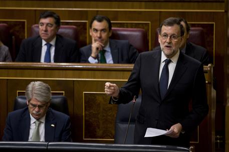 22/02/2017. Rajoy asiste a la sesión de control al Gobierno en el Congreso. El presidente del Gobierno, Mariano Rajoy, durante la sesión de ...