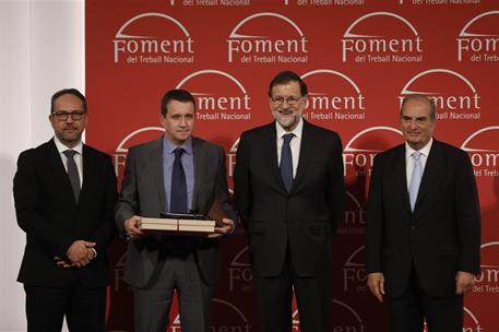 22/11/2017. Rajoy asiste a los Premios Ferrer Salat 2017. El presidente del Gobierno, Mariano Rajoy, junto al presidente de Foment del Treba...
