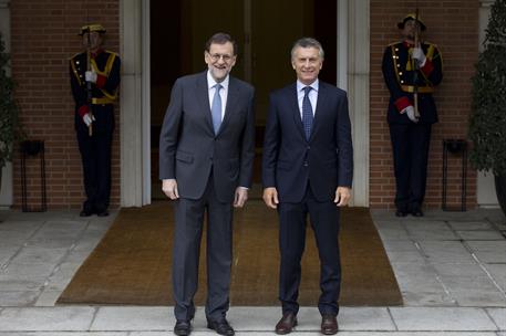 23/02/2017. Visita de Estado a España del presidente de Argentina. El presidente del Gobierno, Mariano Rajoy, recibe en La Moncloa al presid...