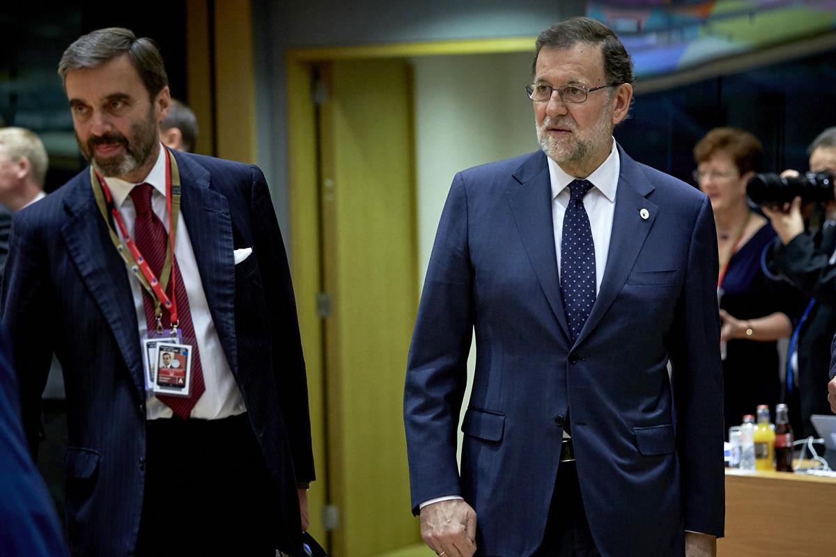 23/06/2017. Mariano Rajoy asiste al Consejo Europeo. El presidente del Gobierno, Mariano Rajoy, a su llegada a la segunda jornada de la cumb...