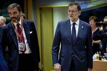 El presidente del Gobierno, Mariano Rajoy, durante la celebración del Consejo Europeo