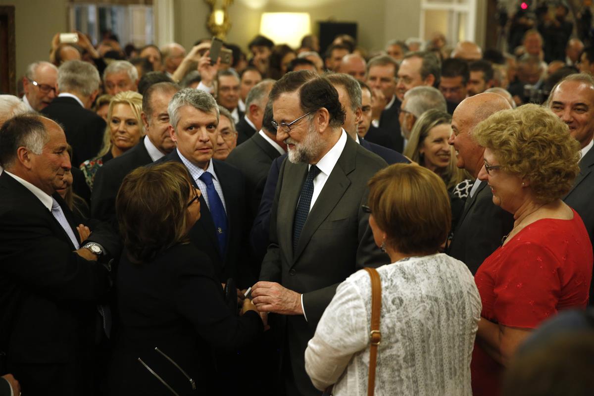 25/04/2017. Viaje oficial de Rajoy a Uruguay. El presidente del Gobierno, Mariano Rajoy, participa en una recepción a la colectividad españo...