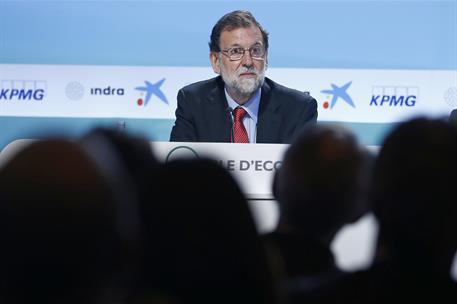 27/05/2017. Rajoy clausura la XXXIII reunión del Círculo de Economía en Sitges. El presidente del Gobierno, Mariano Rajoy, durante la clausu...