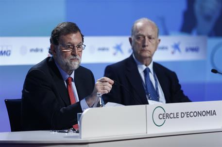 27/05/2017. Rajoy clausura la XXXIII reunión del Círculo de Economía en Sitges. El presidente del Gobierno, Mariano Rajoy, junto al presiden...