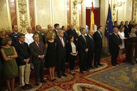 27/06/2017. Rajoy asiste al homenaje a víctimas del terrorismo. El presidente del Gobierno, Mariano Rajoy, junto a miembros de su Gabinete, ...