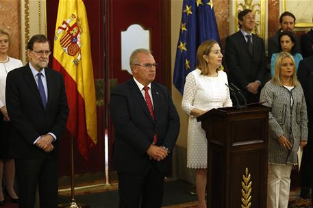 27/06/2017. Rajoy asiste al homenaje a víctimas del terrorismo. El presidente del Gobierno, Mariano Rajoy, durante el homenaje a las víctima...