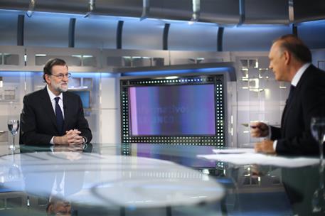 27/11/2017. Entrevista de Rajoy en Telecinco. El presidente del Gobierno, Mariano Rajoy, es entrevistado por el periodista Pedro Piqueras en...