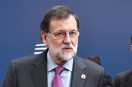 29/04/2017. Rajoy asiste al Consejo Europeo extraordinario. El presidente del Gobierno, Mariano Rajoy, durante el Consejo Europeo extraordin...