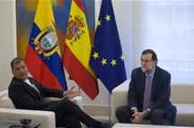 El presidente del Gobierno, Mariano Rajoy, y el presidente de Ecuador, Rafael Correa (Foto: Pool Moncloa)
