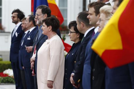 30/06/2017. XII Cumbre polaco-española. El presidente del Gobierno español, Mariano Rajoy, junto a la primera ministra polaca, Beata Szydlo,...
