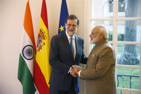 31/05/2017. Rajoy recibe al primer ministro de la India. El presidente del Gobierno, Mariano Rajoy, y el primer ministro de la India, Narend...