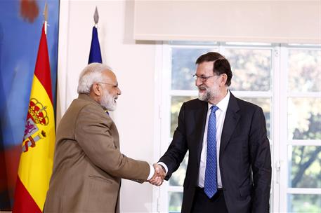 31/05/2017. Rajoy recibe al primer ministro de la India. El presidente del Gobierno, Mariano Rajoy, y el primer ministro de la India, Narend...