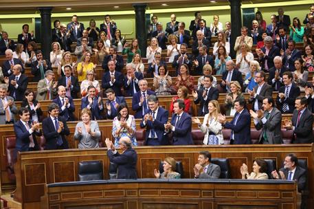 31/05/2017. Rajoy asiste a las votaciones de los Presupuestos Generales del Estado. El presidente del Gobierno, Mariano Rajoy, y varios miem...
