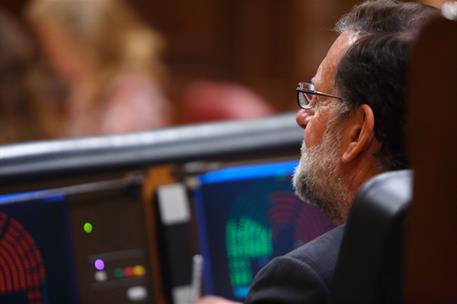 31/05/2017. Rajoy asiste a las votaciones de los Presupuestos Generales del Estado. El presidente del Gobierno, Mariano Rajoy, durante las v...