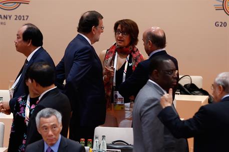 8/07/2017. Rajoy participa en la Cumbre del G-20. El presidente del Gobierno, Mariano Rajoy, participa en la sesión sobre 'África, migración...