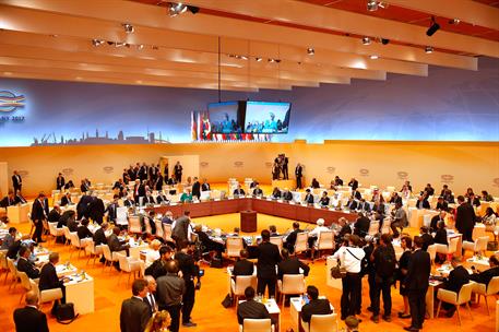 8/07/2017. Rajoy participa en la Cumbre del G-20. Jefes de Estado y de Gobierno participan en una de las sesiones de trabajo del G-20 en el ...