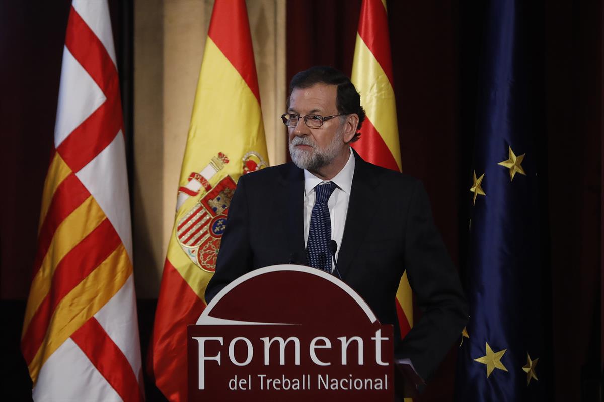 22/11/2017. Rajoy asiste a los Premios Ferrer Salat. El presidente del Gobierno, Mariano Rajoy, en su intervención con motivo de la entrega ...