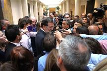 Mariano Rajoy en los pasillos del Congreso