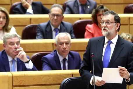23/05/2017. Mariano Rajoy durante la sesión de control en el Senado. El presidende del Gobierno, Mariano Rajoy durante la sesión de control ...