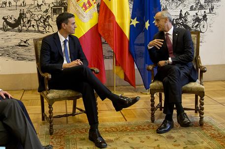 4/06/2018. 25 aniversario de las relaciones diplomáticas entre España y Andorra. El presidente del Gobierno, Pedro Sánchez, se reúne con el ...