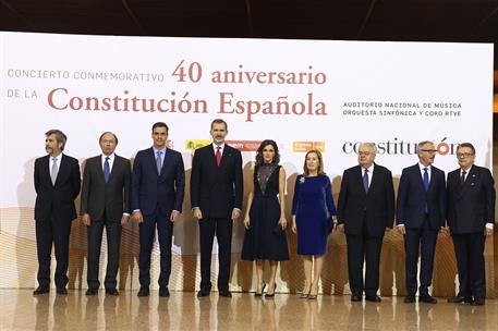 5/12/2018. Concierto 40 Aniversario Constitución. El presidente del Gobierno, Pedro Sánchez, y los representantes de las altas instituciones...