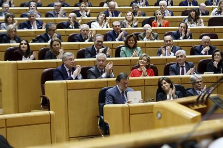 6/03/2018. Rajoy asiste a la sesión de control al Gobierno en el Senado. El presidente del Gobierno, Mariano Rajoy, durante la sesión de con...