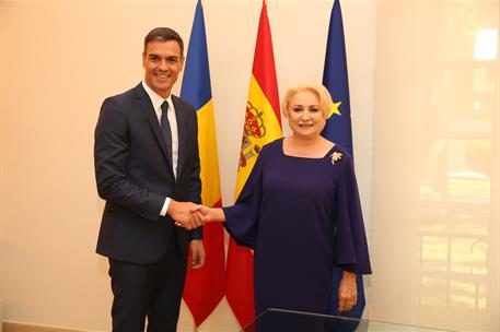 6/09/2018. Sánchez recibe a la primera ministra de Rumania, Viorica Viorica Dăncilă. El presidente del Gobierno, Pedro Sánchez, y la primera...