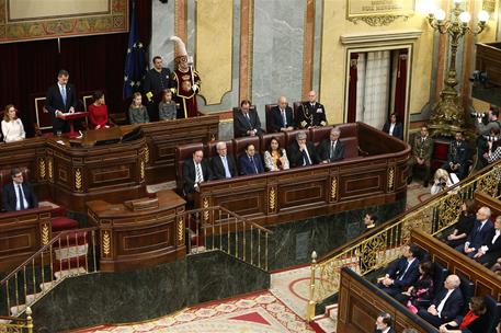 6/12/2018. Conmemoración del 40 Aniversario de la Constitución Española. El rey Felipe VI se dirige al Parlamento en el acto conmemorativo d...