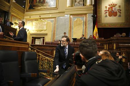 7/02/2018. Rajoy asiste a la sesión de control al Gobierno en el Congreso. El presidente del Gobierno, Mariano Rajoy, a su llegada a la sesi...