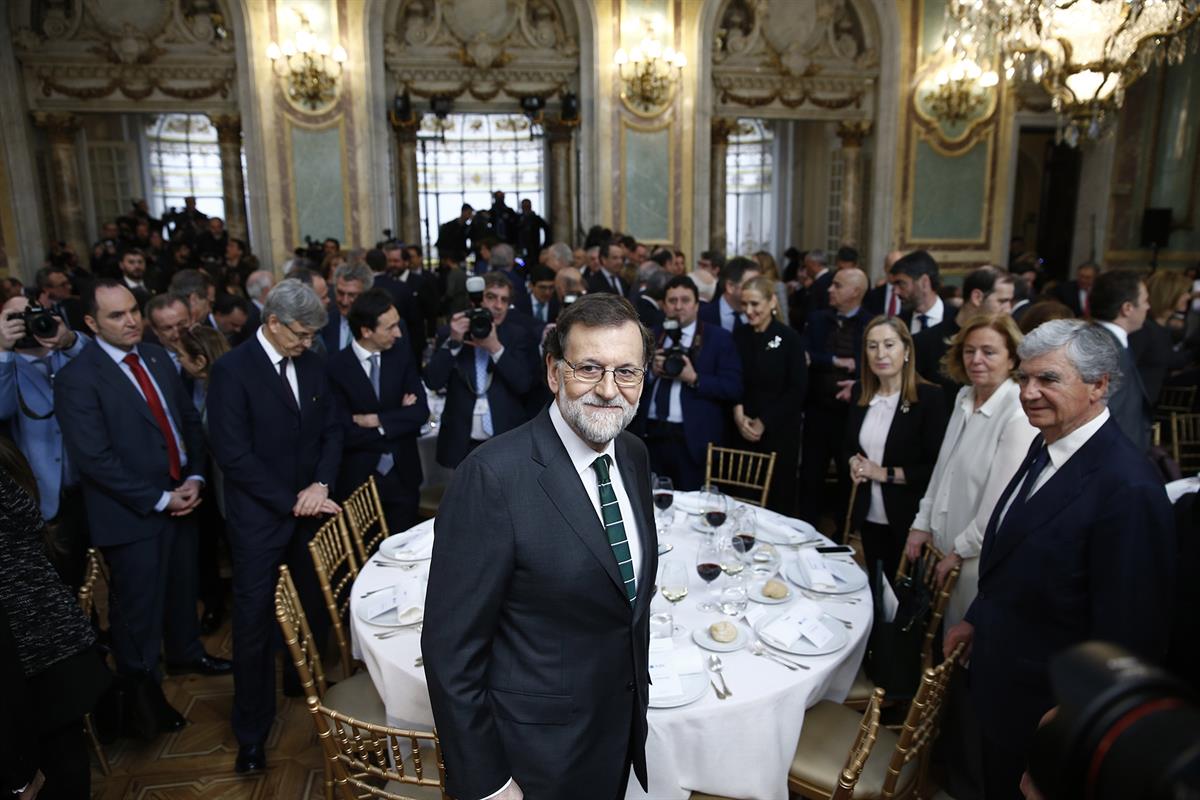8/02/2018. Rajoy participa en el Foro ABC. El presidente del Gobierno, Mariano Rajoy, en el almuerzo-coloquio organizado por el Foro ABC.