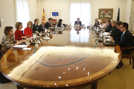 9/03/2018. Rajoy preside la reunión del Consejo de Ministros. El presidente del Gobierno, Mariano Rajoy, preside la reunión del Consejo de M...