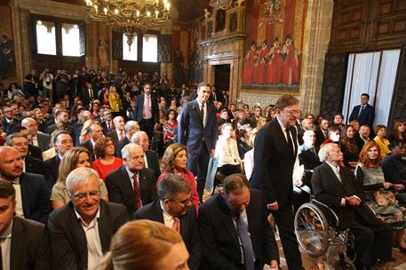 9/10/2018. Sánchez asiste al acto del Día de la Comunidad Valenciana. El presidente del Gobierno, Pedro Sánchez, y el president de la Genera...