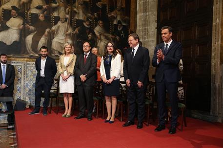 9/10/2018. Sánchez asiste al acto del Día de la Comunidad Valenciana. El presidente del Gobierno, Pedro Sánchez, junto al president de la Ge...