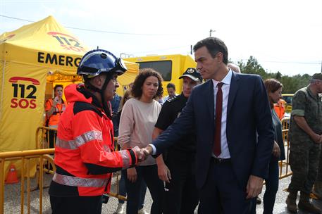 10/10/2018. Sánchez visita la zona afectada por las inundaciones de Mallorca. El presidente del Gobierno, Pedro Sánchez, a su llegada al cen...