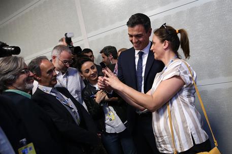 12/07/2018. Sánchez asiste a la Cumbre de la OTAN. El presidente del Gobierno, Pedro Sánchez, tras finalizar la rueda de prensa que ha ofrec...