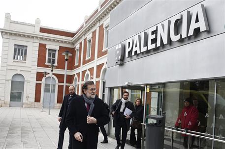 13/02/2018. Rajoy presenta el Año Europeo del Patrimonio Cultural. El presidente del Gobierno, Mariano Rajoy, a su llegada a Palencia para a...