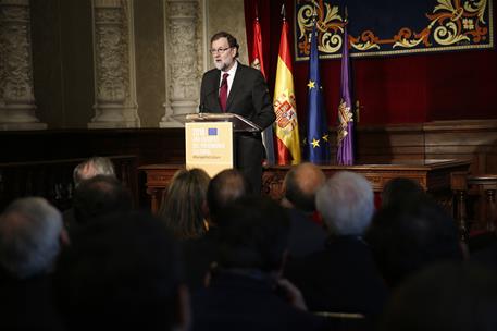 13/02/2018. Rajoy presenta el Año Europeo del Patrimonio Cultural. El presidente del Gobierno, Mariano Rajoy, durante su intervención en el ...